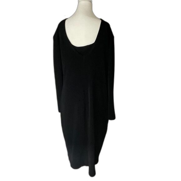 Pantages Black Studded Midi Dress Size 14 Made in USA ILGWU Vintage - Picture 2 of 7